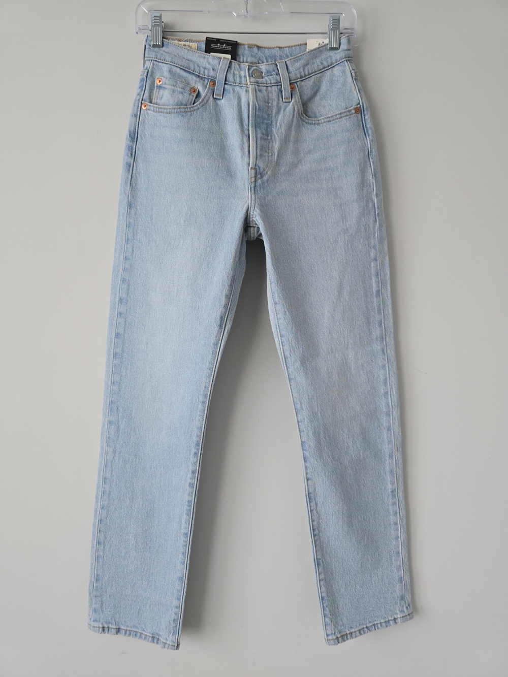 Levi's 501 Original Straight Jeans 25 Light Wash Premium NWT